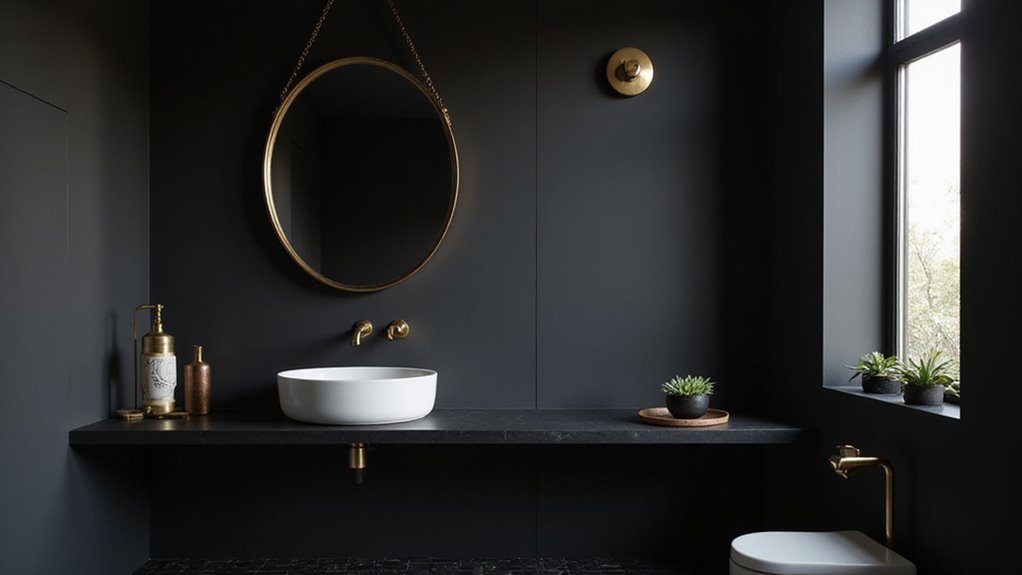 elegant compact black bathrooms