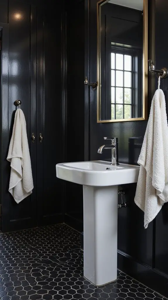 elegant contrast bathroom designs