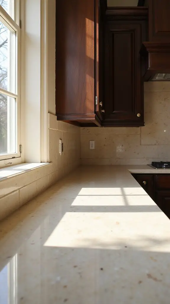 elegant cream and dark wood