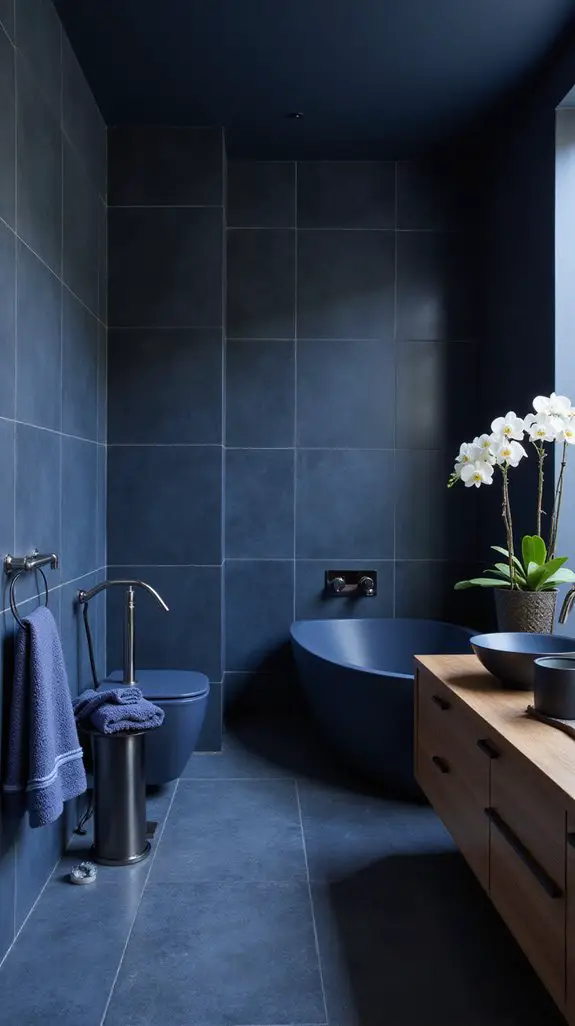 elegant dark blue sophistication