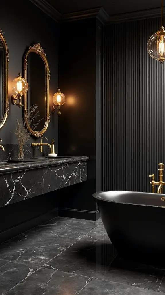 elegant glossy black oasis