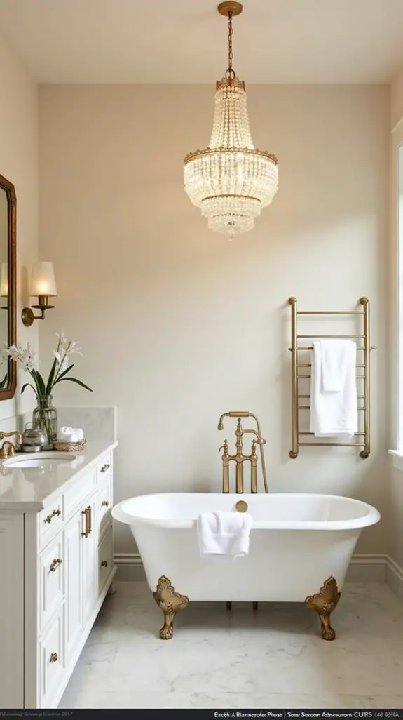 elegant gold bathroom lighting