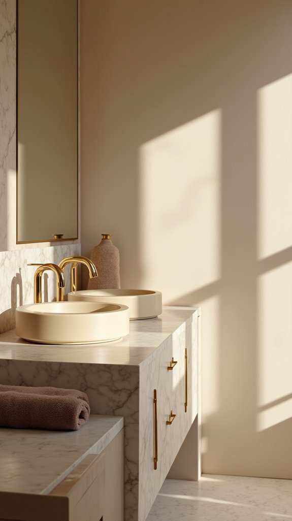 elegant gold faucet combination