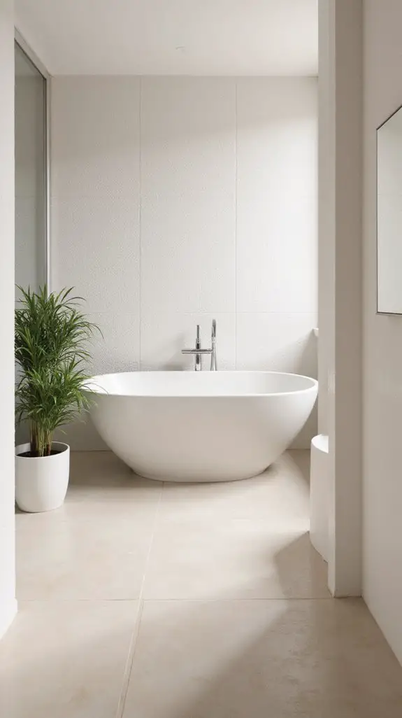 elegant minimalist beige tiles