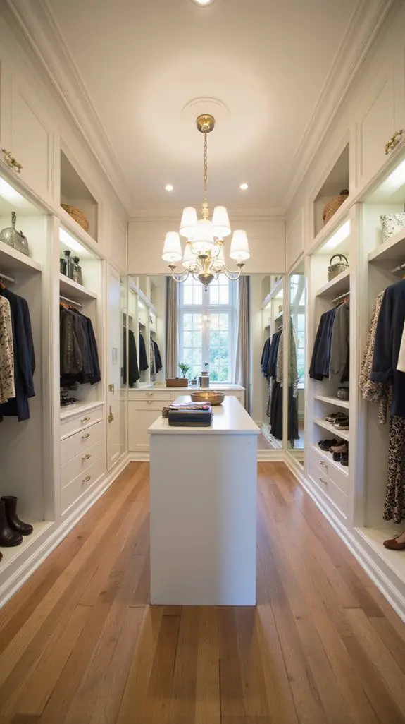 elegant mirrors enhance closets