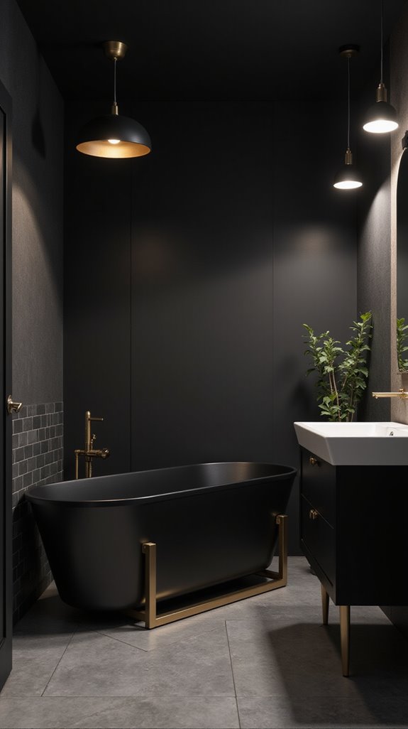elegant modern black lighting
