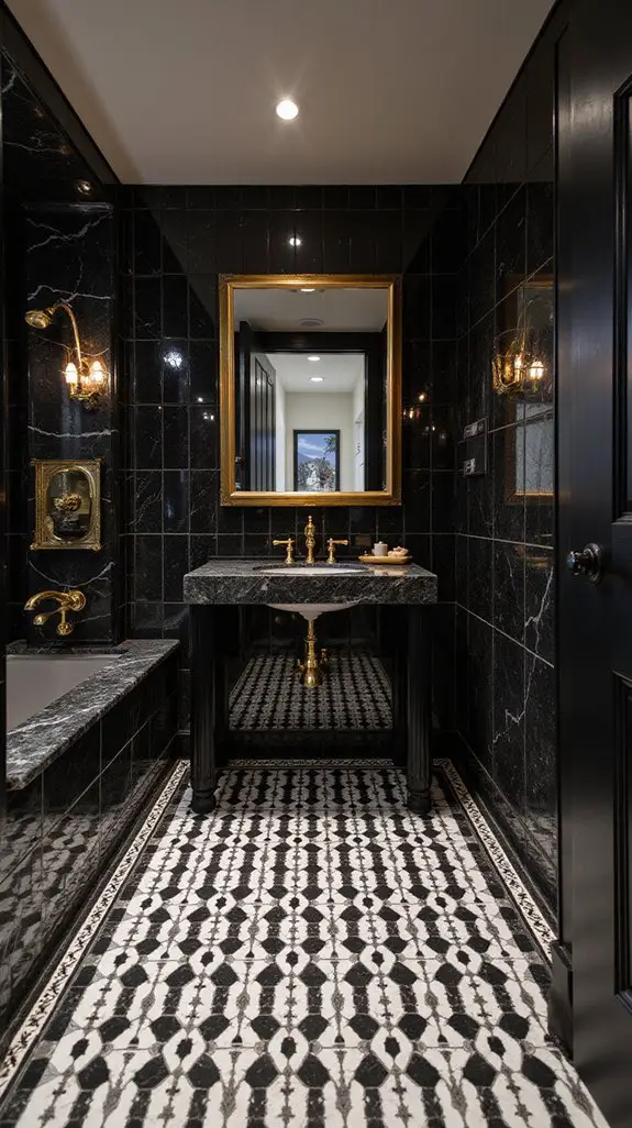 elegant monochrome tile design