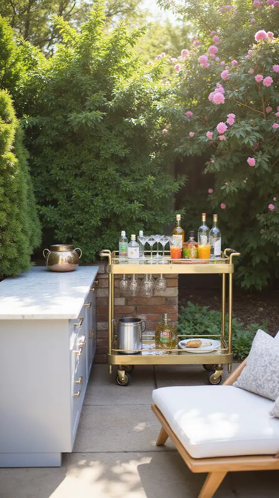 elegant outdoor drink station