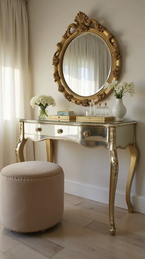 elegant space saving vanity table