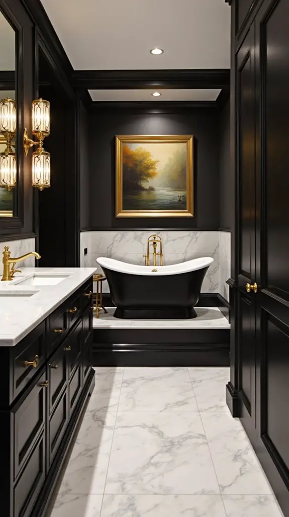 elevate bathroom with artwork