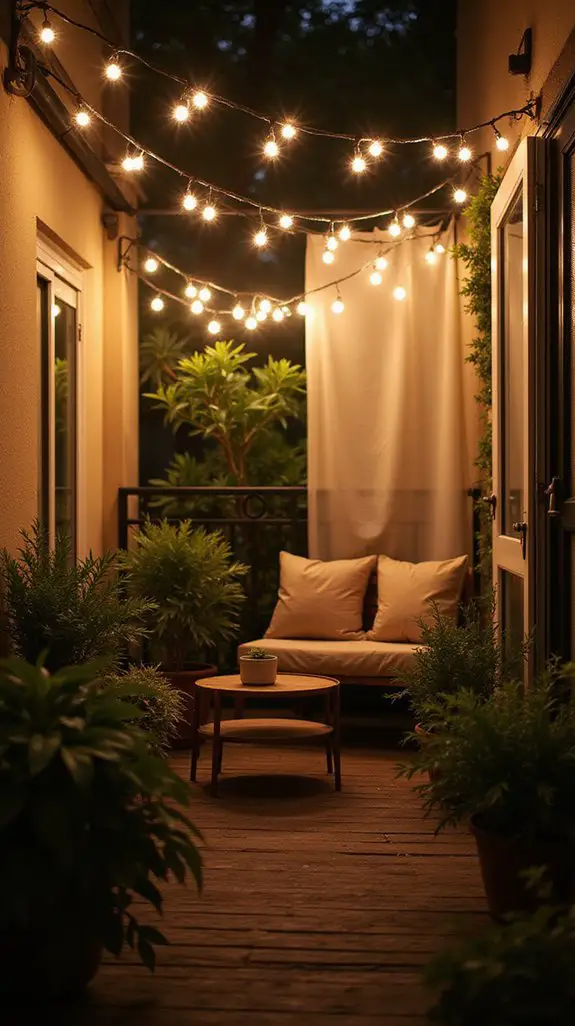 enchanting balcony lighting options