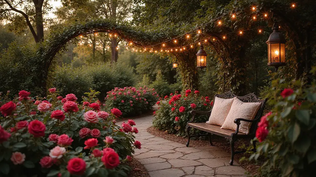 enchanting romantic rose garden