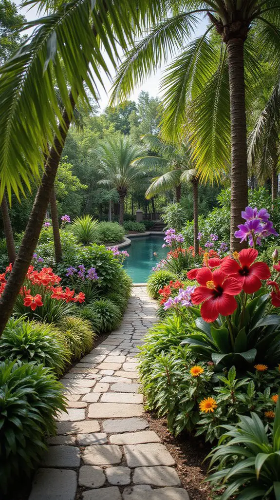 exotic flower garden escape