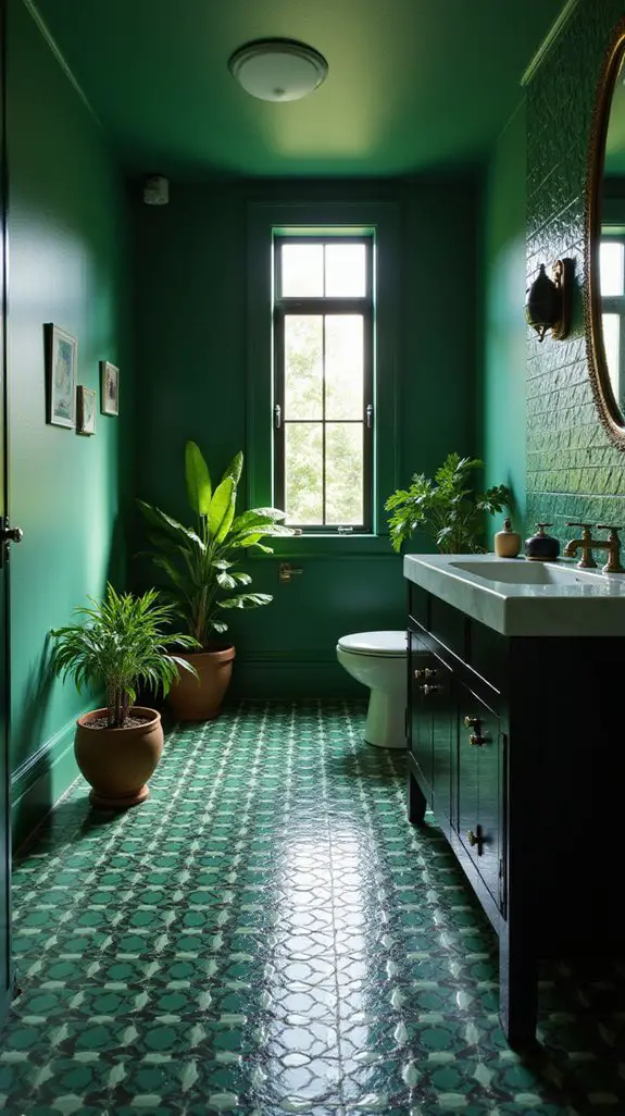 geometric green and black patterns