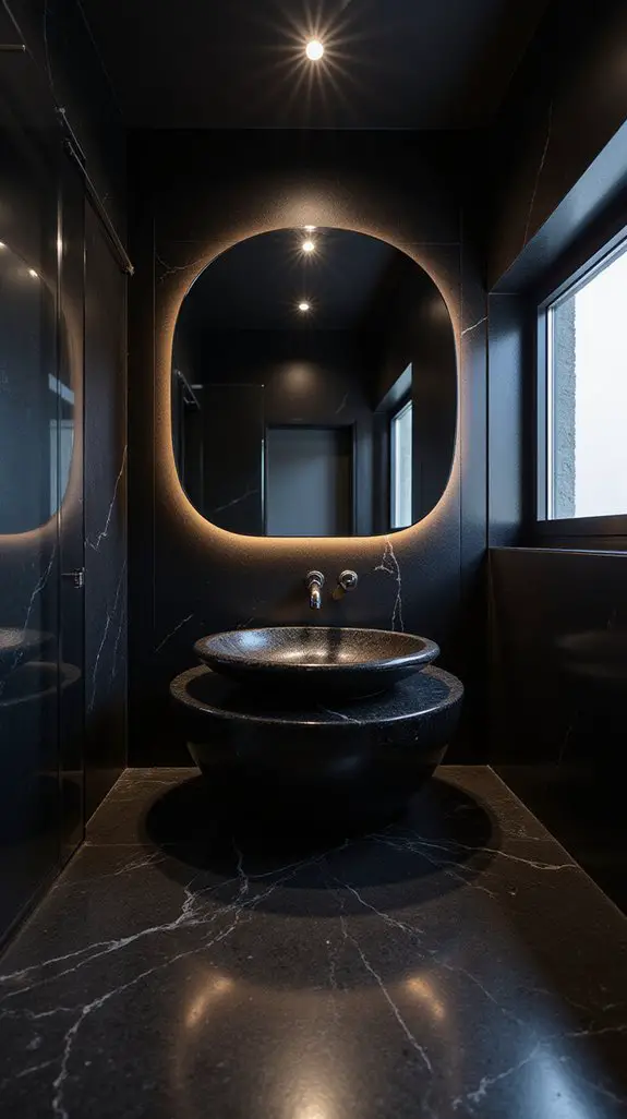 glass enhances small bathrooms