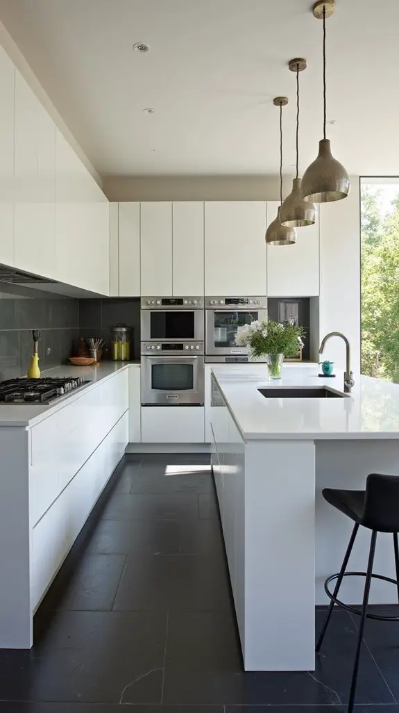 glass meets dark stone