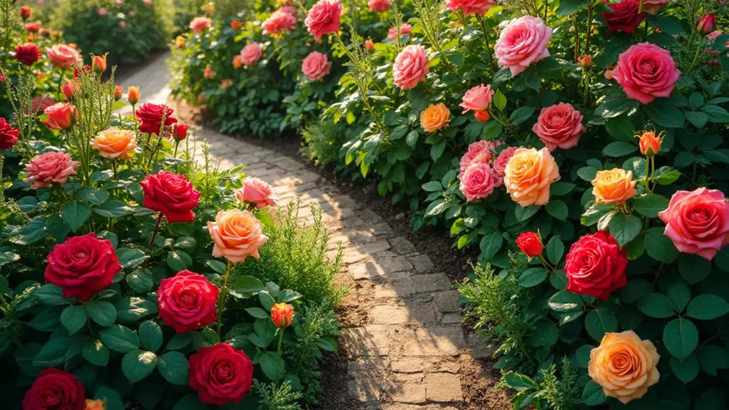 herbs enhance rose gardening
