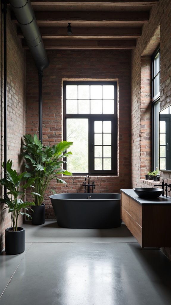 industrial black bathroom design