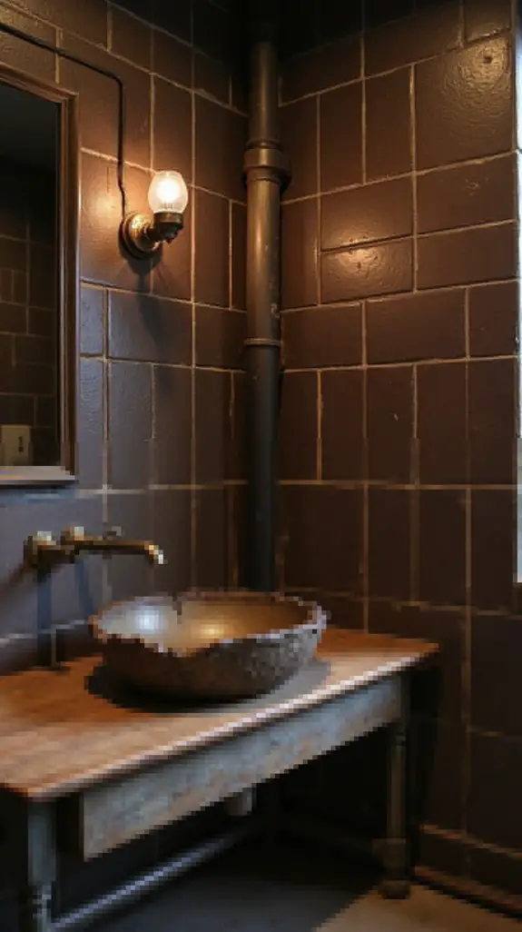 industrial chic bathroom design