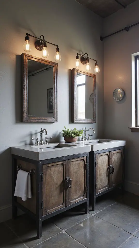 industrial gray vanity elegance