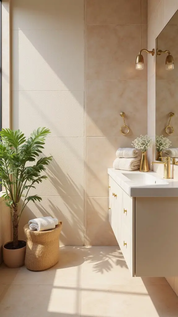 layered cream and gold