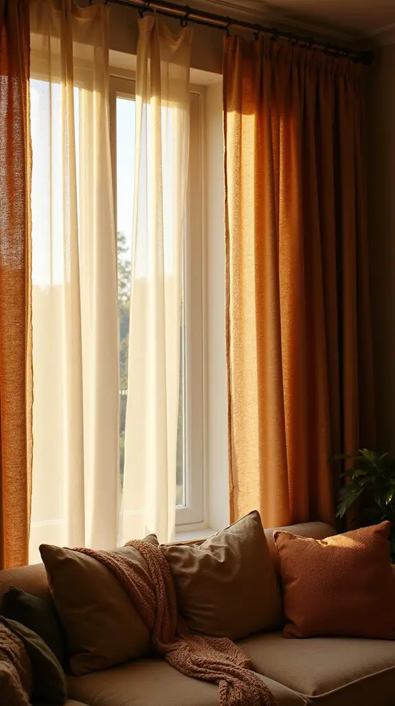 layered curtains enhance aesthetics