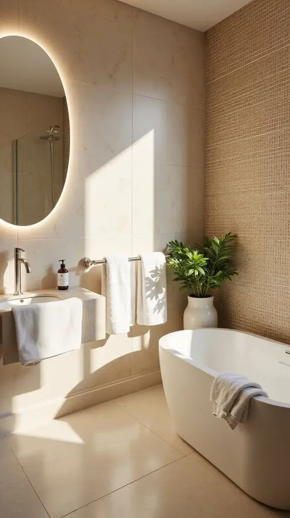 luxurious beige bathroom textures
