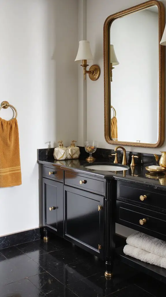 luxurious black and gold