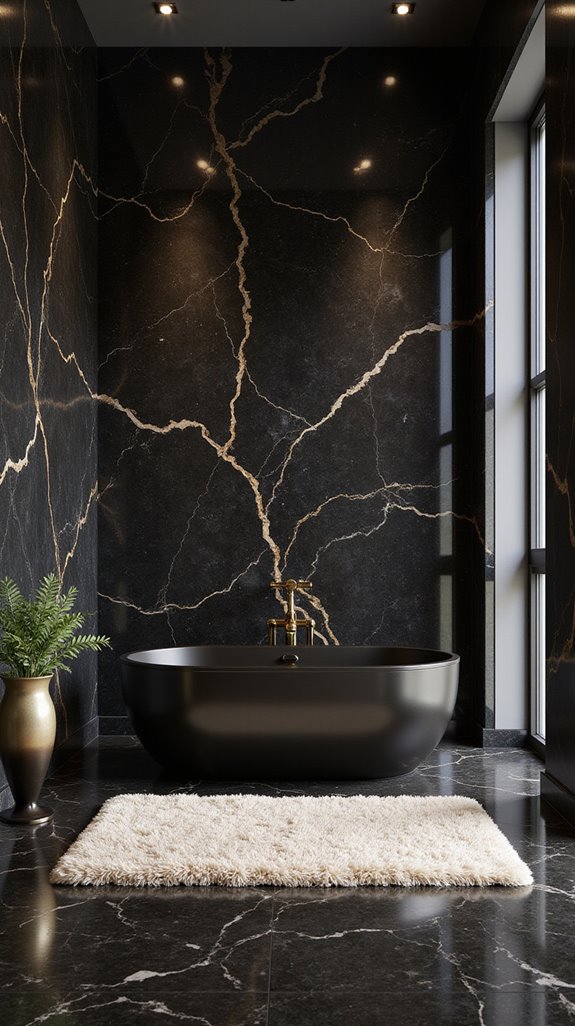luxurious black marble elegance