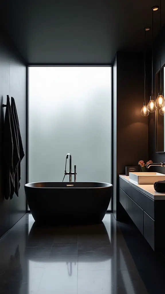 luxurious black panel aesthetics