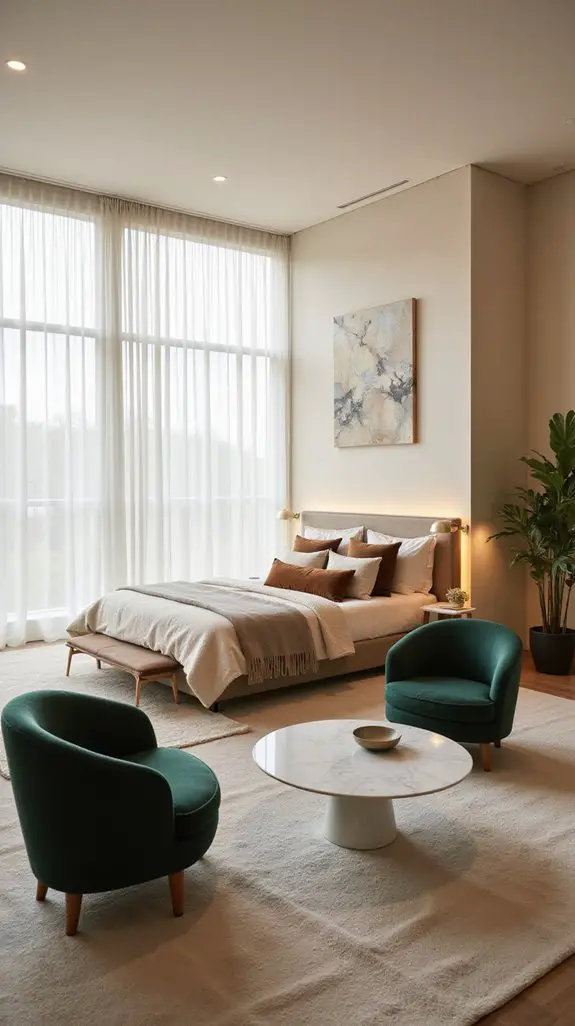 luxurious inviting seating areas