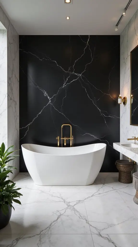 luxurious marble bathroom features