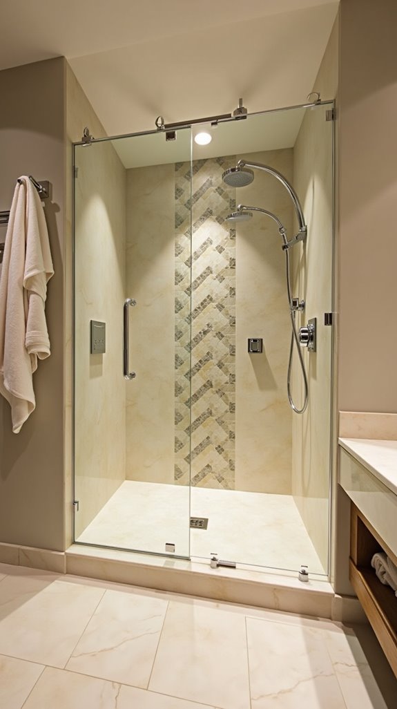 luxurious marble shower retreat