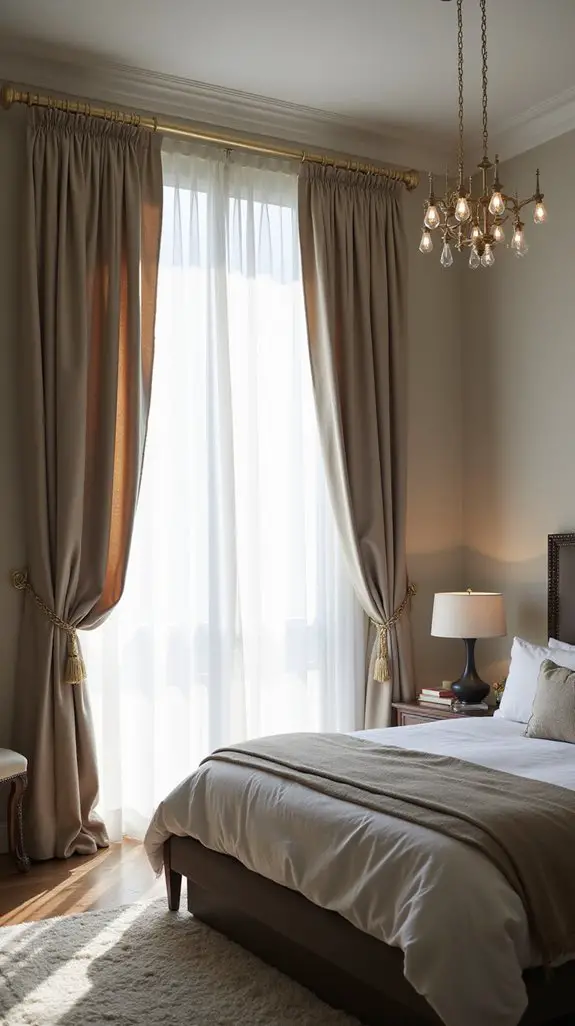 luxurious window treatment layers