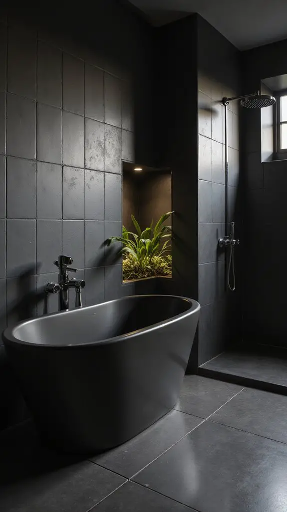 luxury black shower design