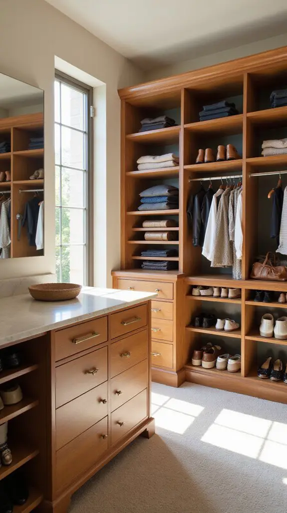 maximize closet with multifunctional furniture