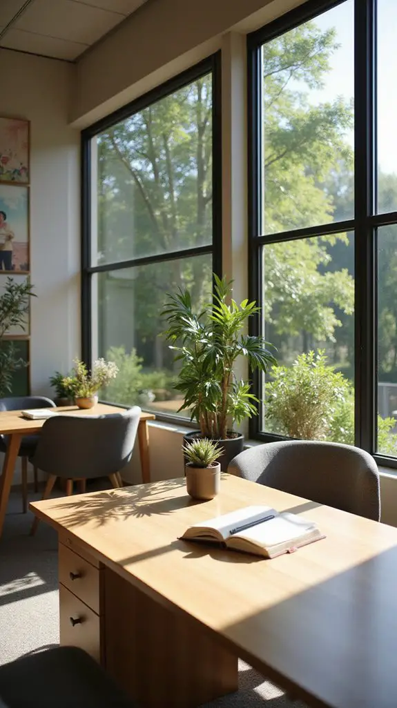 maximize sunlight in workspace