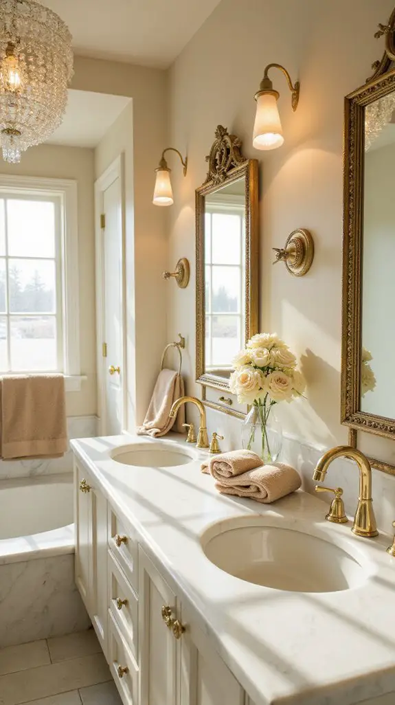 metallic finishes elevate bathrooms