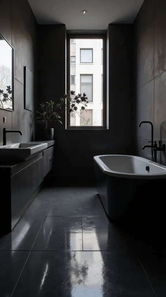 minimalist black bathroom elegance