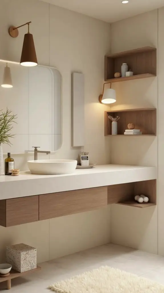 minimalist cream and brown