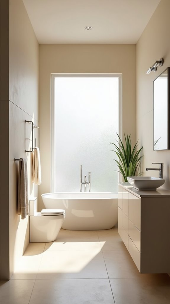 modern bathroom color contrast