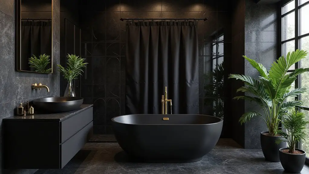 modern black bathroom designs