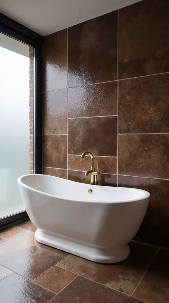 monochromatic brown tile elegance