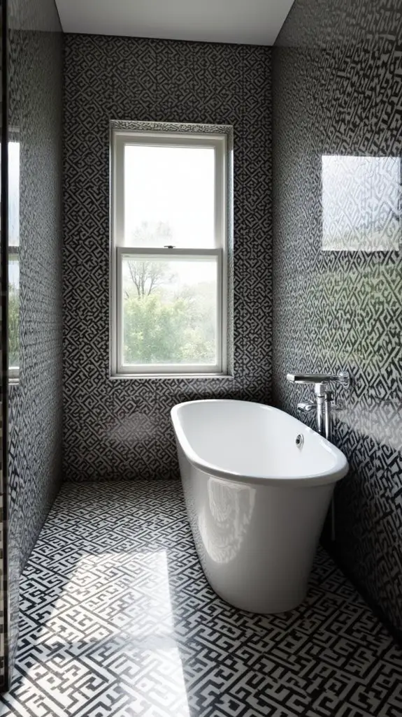 mosaic art enhances bathrooms