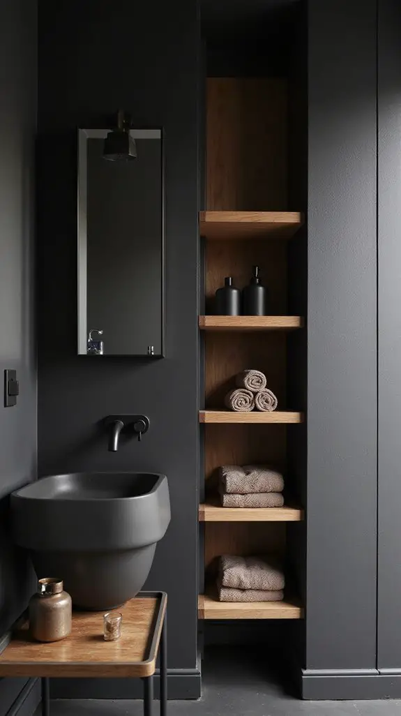 natural wood shelving elegance