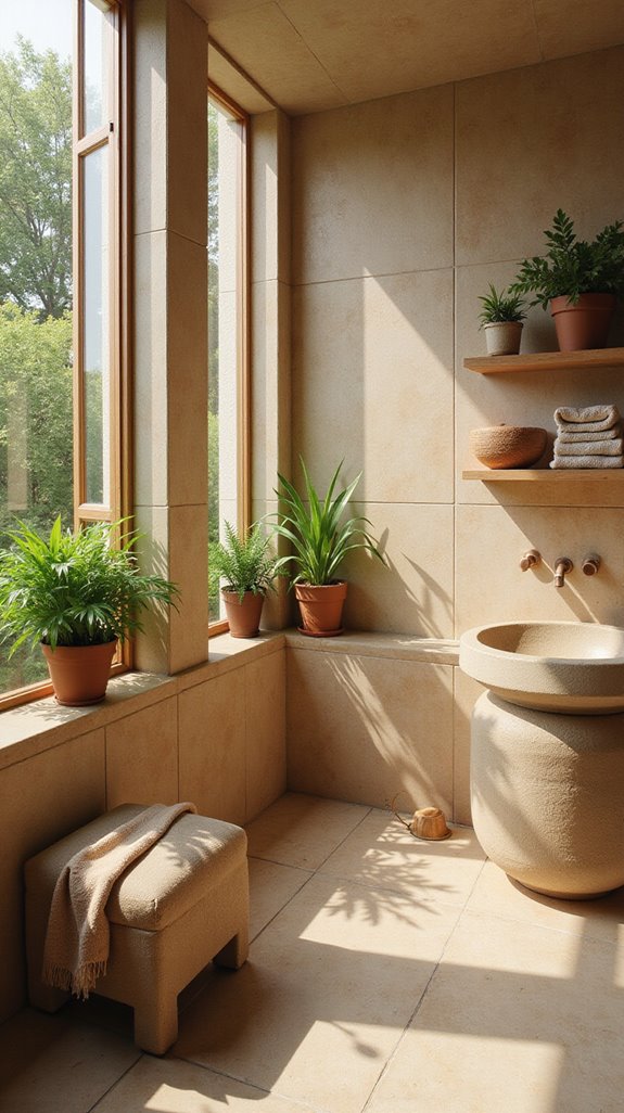 nature inspired bathroom tranquility