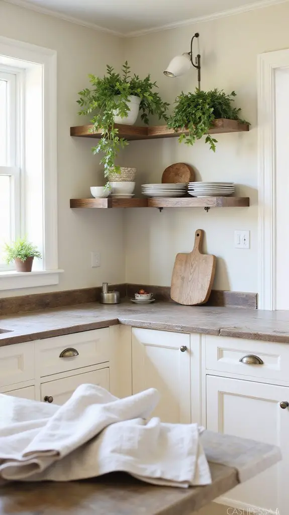 open shelving kitchen transformation