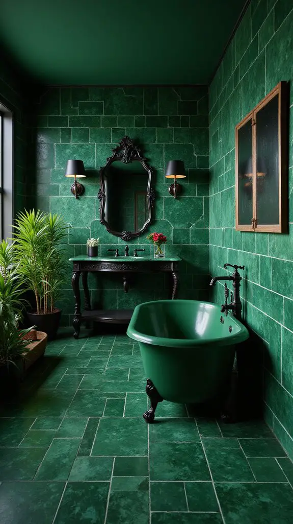 opulent green lighting elegance