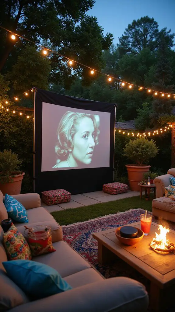 outdoor cinema under stars