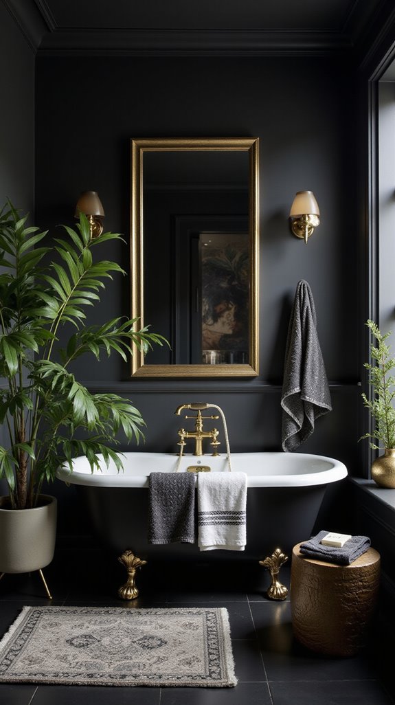 personalized black bathroom decor